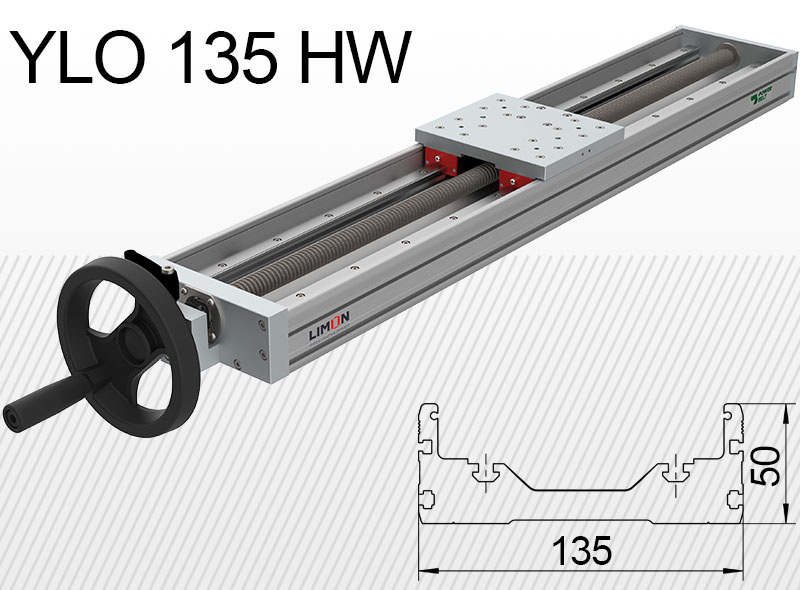 Limon linearna jedinica YLO 135-HW Opterećenje do 70kg Hod 50-500mm