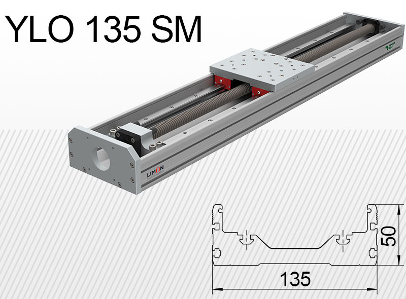 Limon linearna jedinica YLO 135-SM Opterećenje do 70kg Hod 50-500mm