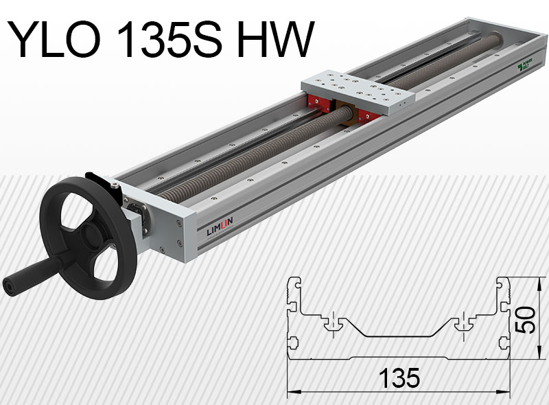 Limon linearna jedinica YLO 135S-HW Opterećenje do 35kg Hod 50-500mm