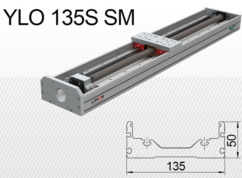 Limon linearna jedinica YLO 135S-SM Opterećenje do 35kg Hod 50-500mm