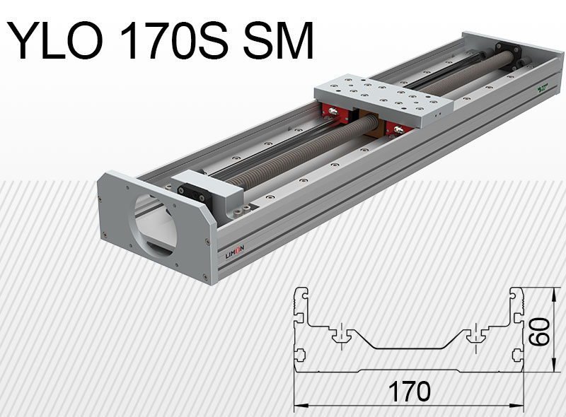 Limon linearna jedinica YLO 170S-SM opterećenje do 47kg Hod 50-600mmm