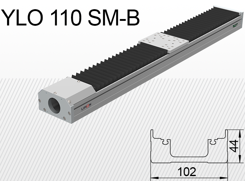 Limon linearna jedinica YLO 110-SM-B zatvoren opterećenje do 40kg hod 50-1500mm