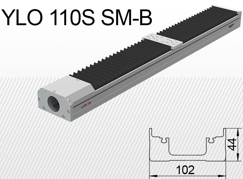 Limon linearna jedinica YLO 110S-SM-B zatvoren opterećenje do 20kg hod 50-1500mm