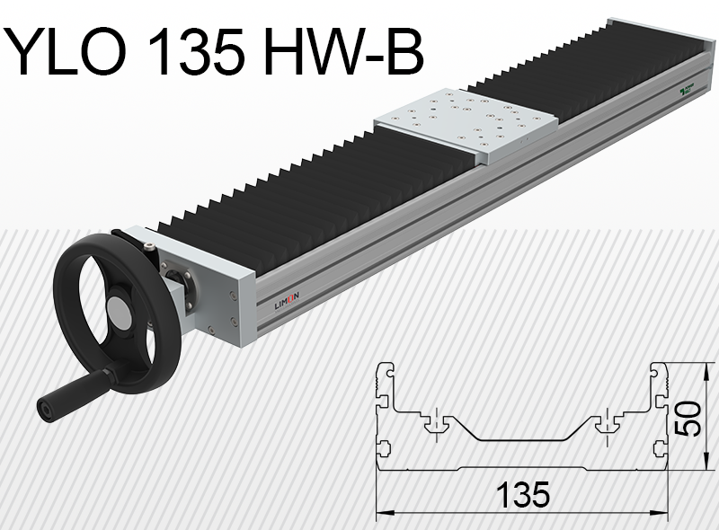 Limon zatvorena linearna jedinica YLO 135-HW-B opterećenje do 70kg hod 50-500mm