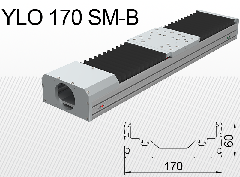 Limon linearna jedinica YLO 170-SM-B opterećenje do 95kg hod 50-1700mm
