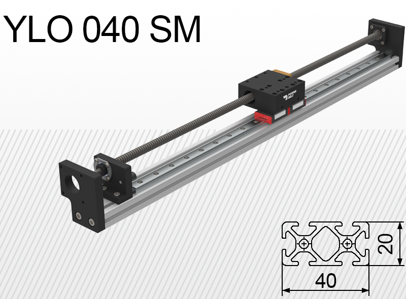 Limon linearna jedinica YLO 040-SM opterećenje do 10kg hod 50-500mm