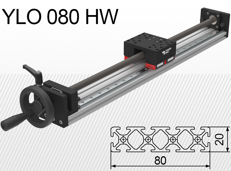 Limon linearna jedinica YLO 080-HW opterećenje do 35 kg hod 50-500mm
