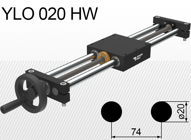 Limon linearna jedinica YLO 020-HW opterećenje do 35kg hod 50-600mm