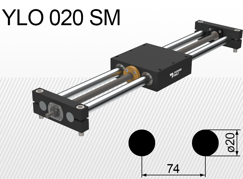Limon linearna jedinica YLO 020-SM opterećenje do 35kg hod 50-600mm