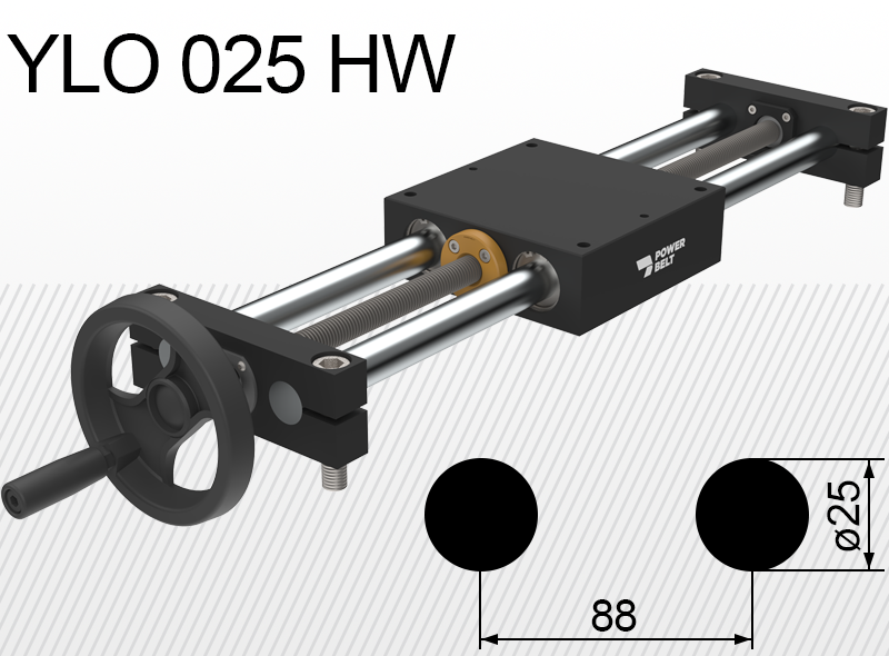 Limon linearna jedinica YLO 025-HW opterećenje do 45kg hod 50-1000mm