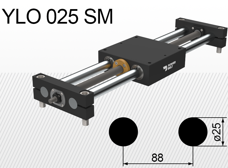 Limon linearna jedinica YLO 025-SM opterećenje 45kg hod 50-1000mm