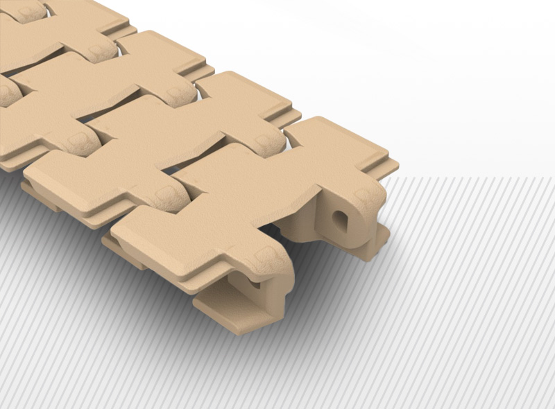 878 TAB - plastični transportni lanac za krivudave staze