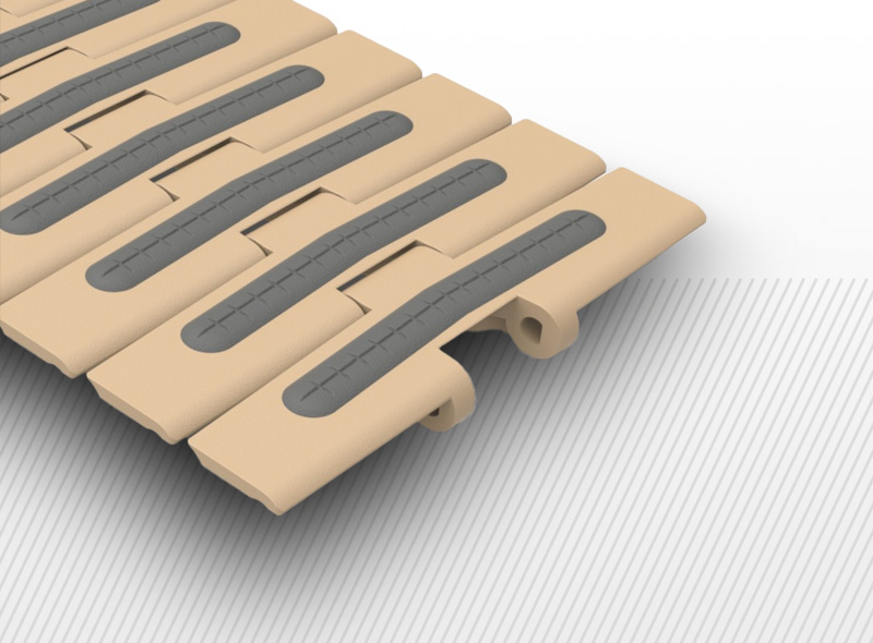 882 TAB gumirani plastični transportni lanac za krivudave staze