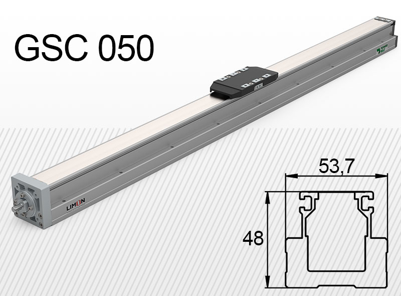 Linearna jedinica GSC 050 Opterećenje do 30kg** Hod: 50-800mm