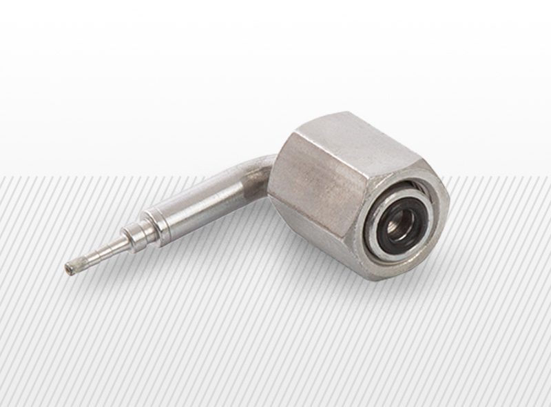 Priključak sa krajem za crevo - za merni priključak 90°