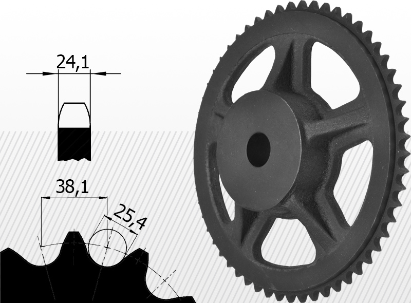 24B tip<br />1''1/2 X  1''