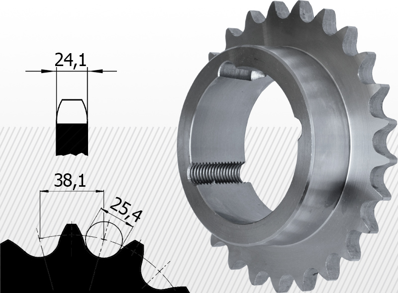 24B tip<br />1''1/2 X  1''